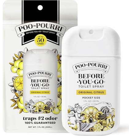 Poo-Pourri Before-You-Go Toilet Spray, Original Citrus, 1 Fl Oz Pocket Travel Size - Lemon, Bergamot and Lemongrass
