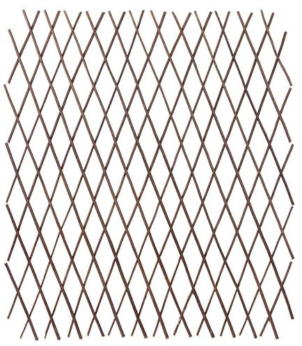 Expanding Natural Wood Lattice Plant Trellis - Adjustable Climbing Frame Fence With Extendable Rails for Garden