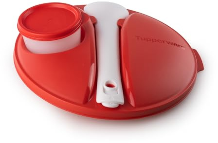 Tupperware Salat To Go Deckel rot (passend für Salatschleuder 3,8 L)+Kosmetiktasche