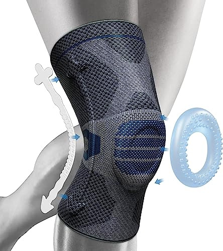 NEENCA Knästöd, komprimerat knäbandage med patella gelkuddar och fjädersidostabilisatorer, medicinska knäskydd för löpning, menisk spricka, artrit, ledsmärtlindring, ACL, återhämtning