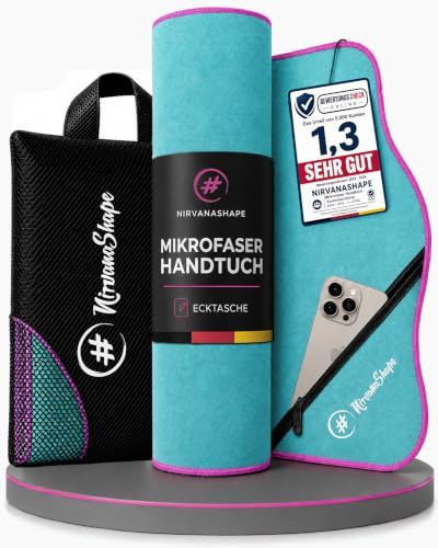 NirvanaShape Mikrofaser Handtuch, Microfaser Handtücher als Badetuch, Reisehandtuch, Strandtuch, Sporthandtuch für Fitness, Strand, XL 200 x 100 cm