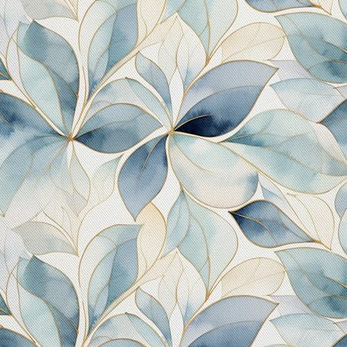 HEKO PANELS Stoff Oxford Wasserdichte Meterware Canvas-Stoff Polyester Nähstoff Dekostoffe Handwerken Wasserabweisend Blickdicht Blumenmuster Blumen Aquarell Wasserfarbe 1 Meter 155 x 100 cm DX2770