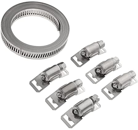 UPKOCH Worm Drive Hose Clamps Tube Clamp Fastener Corrosion-Resistant for Ducts Pipes