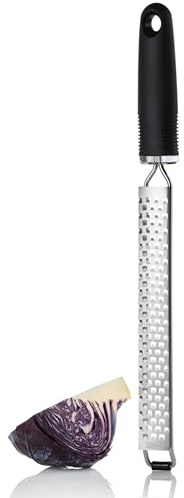 AdHoc Multi-Reibe GIANO grob mit stabile messerscharfe Edelstahlklinge | Parmesanreibe, PreciseGrate, inkl. Schutzhülle, Käsereibe, Reibe für Gemüse, Zitrusfrüchten, Hartkäse, Ingwer, Schokolade