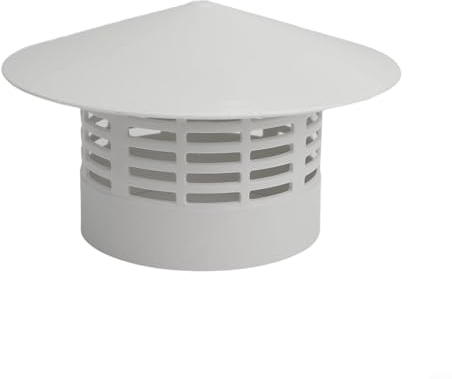 Añade elegancia a tu hogar, tapa de ventilación de techo de PVC, sombrero de lluvia para chimeneas (110 mm)