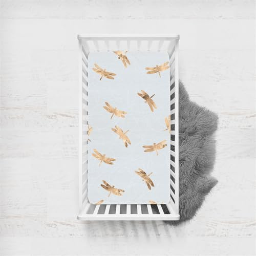 Morbuy Jacquard-Muster Spannbettlaken Babybett, Spannbettlaken Kinderbett,Weiche Atmungsaktiv Spannbettlaken Kinderbett Stubenwagen Bezug Kinderwagen Matratzenbezug (Blau,140x90cm)
