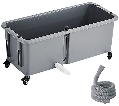 Fregadero para fregona de suelo con manguera de desagüe de 1m, fregadero de servicio para fregona de balcón, fregadero de servicio pesado, fregadero multiuso para garaje o tienda