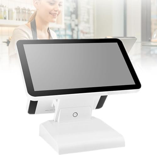 Kommerzieller POS-Terminalautomat, 15,6-Zoll- Und 11,6-Zoll-Dual-Touchscreen-Registrierkasse, 4G+64G Winkelverstellbarer Abrechnungsautomat Für Supermärkte, Restaurants, Einzelhandelsgeschäfte, Bars