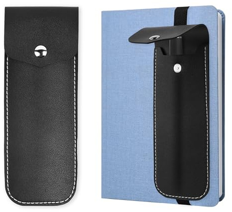 Czzmy Stifthalter Notizbuch, Stifthalter mit Verstellbares Elastisches Band, Stiftschlaufe für Tagebuch, Notizbuch, Bücher, Tablet mit Einer Länge(1-Schwarz)