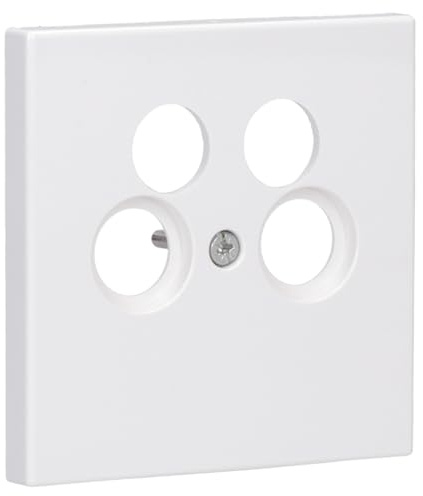 JUNG LS990-4SAT Abdeckung für SAT-TV-Steckdose Ankaro Alpinweiß Serie LS