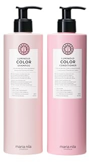 Maria Nila Shampoo und Conditioner Set für coloriertes Haar Farbschutz - Luminous Colour Duo Bundle Haarpflege Set mit Granatapfel und Colour Guard Complex, vegan, sulfat- und parabenfrei, 2x 500ml