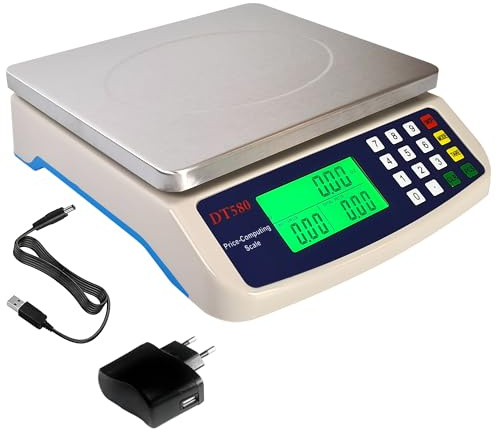 Stor digital köksvikt 40 kg rostfritt stål precisionsvåg 1 g funktion tara-noll räkning för hem och hushållsapparater bakverk vågar kilogram pund uns