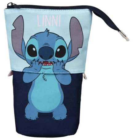 Undercover 2in1 Schüleretui und Köcher Disney Stitch - Personalisiert mit Namen - Federmappe Schlampermäppchen Schule Kinder Mädchen