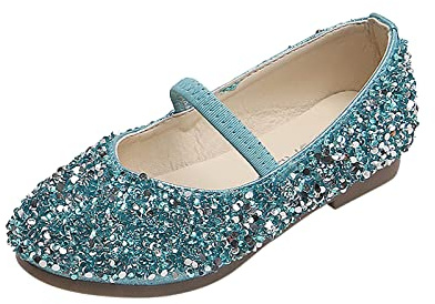 Mis Pedidos Bailarinas Niña Zapato Purpurina Planas Comodo Zapatos de Baile para Niños Elegante Brillantes Mary Jane Shoes Fondo Suave Antideslizantes Versátil Zapatillas Niña Cuatro Estaciones
