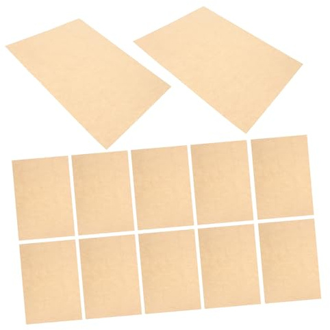 CIYODO 50Pcs Retro Parchment Paper Light Brown Unbleached Writing Paper for Certificates Diplomas DIY Letter Craft