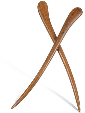 FOMIYES 2 Horquillas Francesas de Madera,Palillos de Pelo Vintage para Mujeres, Ideales Para Niñas Moños horquilla,Palitos Para Mujeres Y Niñas Accesorios Decorativos Para Fiestas Y Uso Diario