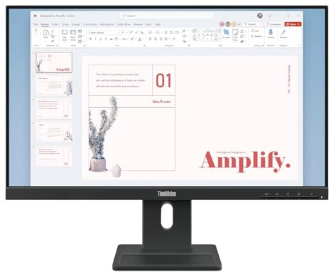 Lenovo ThinkVision E24-40 Monitor (Lenovo ThinkVision E24-40 - Monitor a LED - 24 [23.8 visualizzabile] - 1920 x 1080 Full HD [1080p] @ 100 Hz - IPS - 250 cd/m??� - 1300:1 - 4 ms - HDMI, VGA, Displa