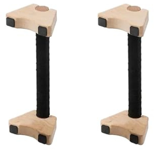 Support pour pompes 1 paire de supports barre pompes en bois for salle sport, planche fitness, exercice poirier, parallèle(30CM-Bearing 400KG)