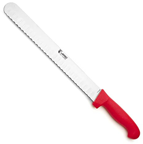 Jero Pitmaster Serrated Concavo Slicer - Wide 12 Inch Blade For Meat Slicing