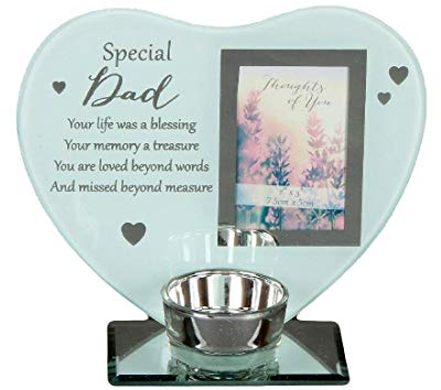 Special Remembrance Memorial Dad Tea Light Holder, one size,White