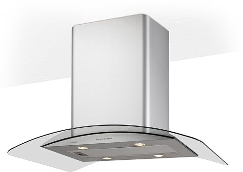 Cata |Campana Decorativa Isla | Modelo ISLA GAMMA | Campana de Cocina con 3 Niveles de Extracción | Ancho de 90 cm | Clase de Eficiencia Energética: A