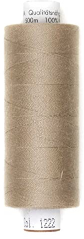 Stoffe Werning Amann Troja Nähgarn 500 m dunkel beige Allesnäher Qualtitätsgarn 100% PES - Preis Gilt für eine Rolle