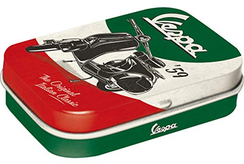 Nostalgic-Art 81383 Vespa - The Italian Classic | Pillen-Dose | Bonbon-Box | Metall | gefüllt mit Pfefferminz-Dragees