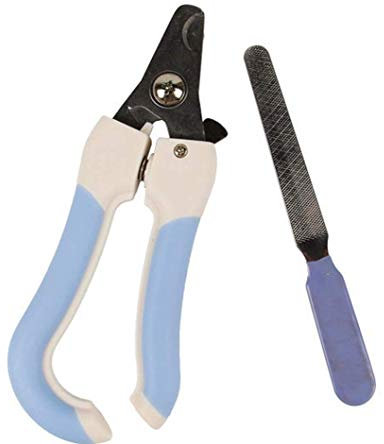 AMSS Hunde Katze Nagelknipser Nagelschere Haustier Edelstahl Krallenschere mit Nagelfeile Sicherheitsschutz für Kleintiere Hunde Katzen Hasen