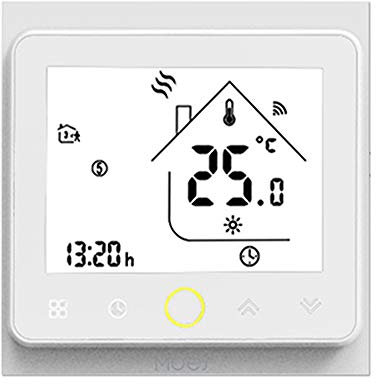 VISLONE ZigBee Thermostat intelligent programmable Contrôleur de température ZigBee Hub requis Smart Life Tuya APP Télécommande compatible avec Alexa Google Home Contrôle vocal