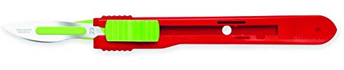 Swann-Morton Bisturi Monouso, Sterile, con Lama Retraibile n. 23/Verde Chiaro, in Acciaio Inox, Scatola da 25 unità imbustati singolarmente