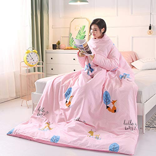 VOCD Decke Mit Ärmeln, Lazy Quilt Für Erwachsene Frauen, Plüschüberwurf Für Couch, Sofa Home Nap, Winter Warm Gewaschene Tragbare Quiltdecke