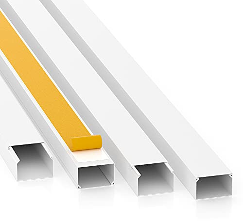 CILSON Kabelkanal, 40x25 mm, 8x1 m, Weiß, selbstklebend | PVC, UV-beständig, Innen & Außen, 8 Stangen à 1 m = 8 m, Made in Germany