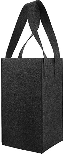 Luxshiny Filz Flaschentasche FüR 4 Weinflaschen: Faltbar Wein Tasche Mit Griff FüR Partys Und EinkäUfe - Abnehmbares Innenfach