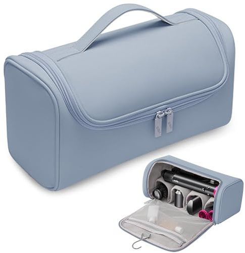 Linpr Reise-Aufbewahrungstasche für Dyson Haartrockner, Reisetasche mit Haken, Lockenwickler und Zubehör-Organizer, große Kapazität, tragbare Tragetasche, Aufbewahrungstasche für Damen