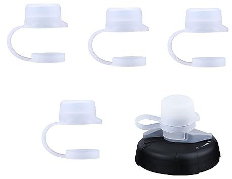KINBOM 4pcs Mud Caps for CamelBak Bottles, Transparent Bike Bottle Cap Top BPA Free Bike Water Bottle Mud Cap for Podium Peak Fitness Bottles Bike Bottle Cap Top