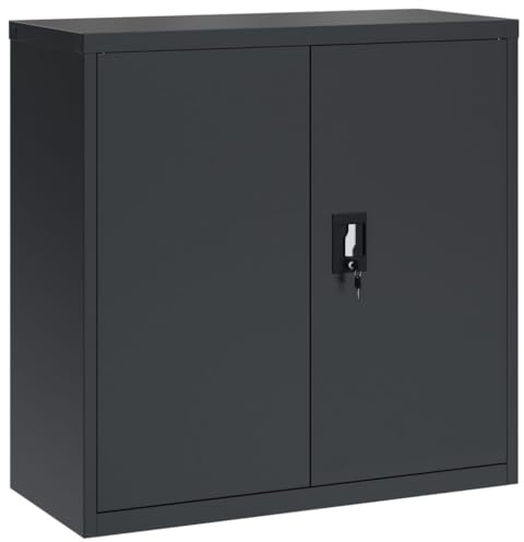 vidaXL Dokumentskåp antracit 90x40x90 cm stål, arkivskåp, förvaringsskåp, kontorsskåp, arkivskåp, förvaringsenhet, kontorsskåp, kontorsskåp