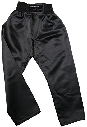 DEPICE Unisex – vuxen satinbyxor, träningsoverall, svart, 110 cm