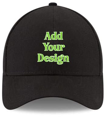 Miujonvy Soft Trucker Hat Add Picture/Text/Logo Adjustable Cap Black, Schwarz , Einheitsgröße