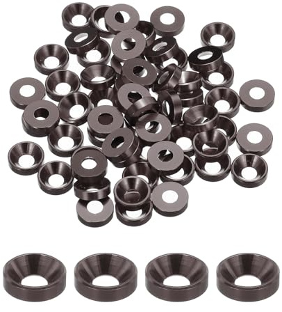 QUARKZMAN Lot de 60 Rondelles Coniques M5 Gris Titane