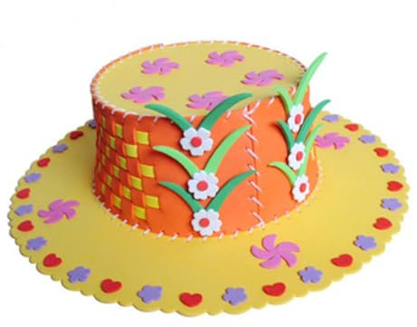DIKACA 4 Stück UV-Schutzmütze für Kinder DIY-Cartoon-Sonnenhut DIY Sonnenhut dekorativer Zylinder DIY Hut für Kinder kindermützen selber machen DIY-Hüte dreidimensional Spielzeug