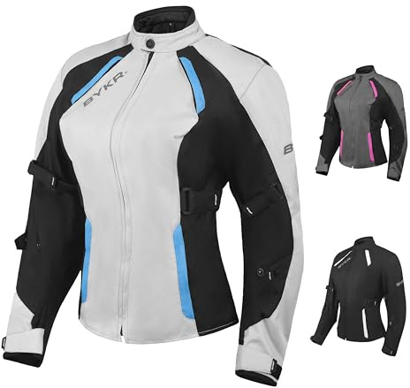BYKR Womens Motorcycle Jacket For Women Ladies Motorsports Enduro Biker Adventure CE Armored Powersports Protective Gear for Female Motorbike Riders Jackets (SB,XL)