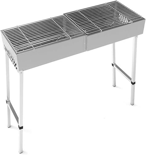 MYVVKIA Barbacoa Barbacoa De Acero Inoxidable Al Aire Libre Barbacoa Plegable Portátil Parrilla De Barbacoa De Carbón De Escritorio para 5-15 Personas Barbacoa Grande