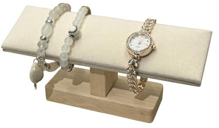 Segvi T-förmige Uhrenständer - und Armbandständer ist mit einem abnehmbaren Design ausgestattet. Hergestellt aus grauem Wildlederimitat. Maße: 19,5 x 5 x 8,9 cm.