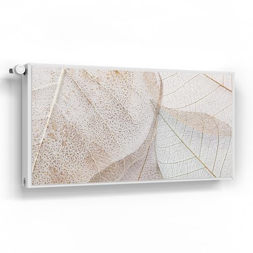 DEQORI Magnetfolie für Heizung 120x60 cm | Motiv Zarte Blattstrukturen | dekorative Magnetmatte Heizkörper Schutz Verkleidung | Magnet Deko-Folie selbstklebend, magnetisch & wasserabweisend