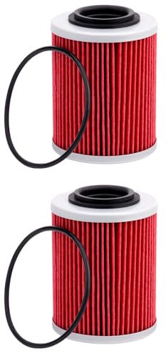 AHL 2 Stück Motorrad-Ölfilter 420956123 Kompatibel mit Can-Am Ryker 600,Ryker 900,Ryker Rally 900 2019-2024/Street Bike:2019-2020 Ryker 900 ACE/2019-2020 Ryker STD 600 ACE/2019-2020 Ryker STD 900 ACE