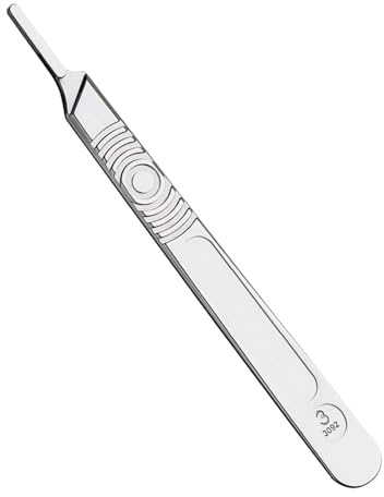 No.3 Scalpel Handle, Scalpels Compatible with Blades 10, Durable, Stainless Steel, with Graduated, Corrosion-Resistant, Precision Instrument for Material Cutting and Jewelry Engraving
