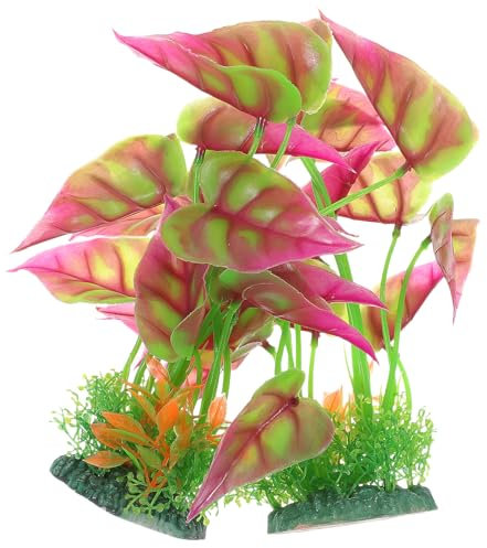 BESPORTBLE 2stücke Künstliche Wasserpflanzen Für Aquarien Pflanzen Dekoration Stabiler Sockel Lifelike Für Fischbecken Und Terrarien