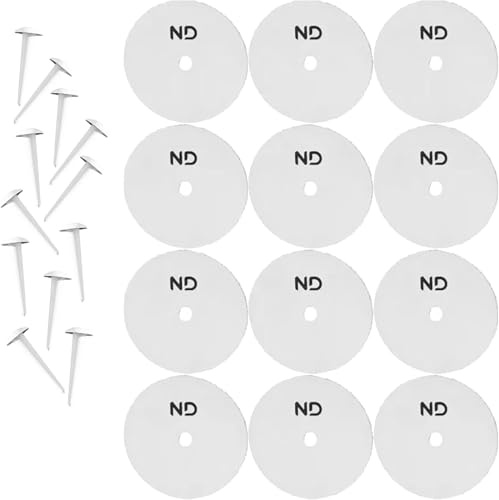 ND Sports Cricket Inner Fielding Circle Marker Discs (12 or 24 Pack), Plastic Field Marking Discs with Ground Spikes for Training & Field Setup