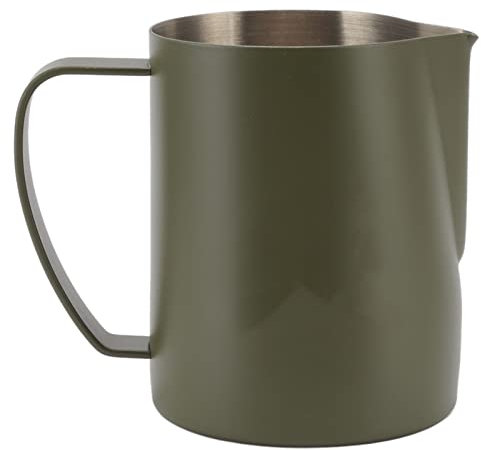 JUROUPI Frucing Jug Pitcher Falcon Beak Suggerimento 304 Coppa di Latte in Acciaio Inossidabile per Casa Cafe 600ml (Verde)