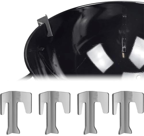 YUNYU 4 espaciadores universales para placa de fuego, difusor de calor de acero inoxidable para parrilla de barbacoa, quemador de gas y carbón, compatible con la mayoría de parrillas de bolas (juego